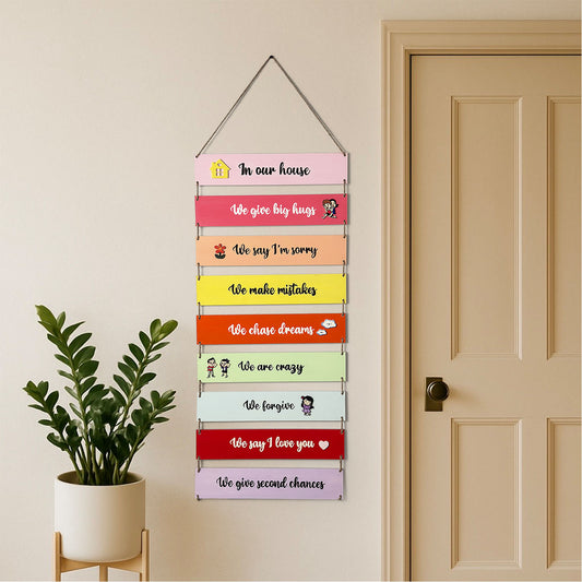 In Our House We Hand-Painted Wooden Plank wall Hanging