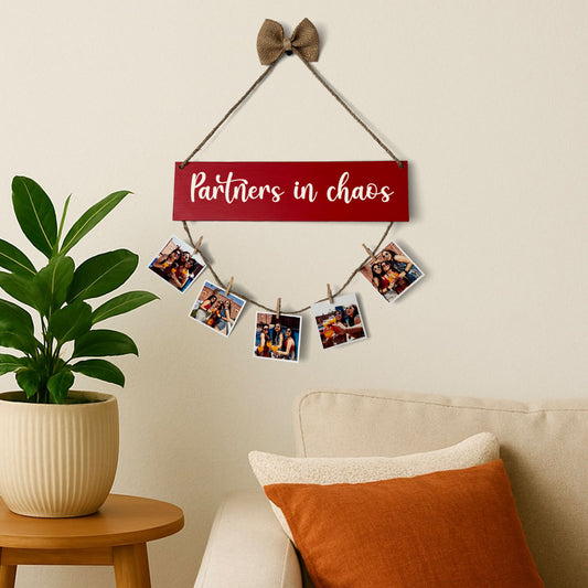 Personalised Hand-Painted Wooden Single Plank Photo Holder