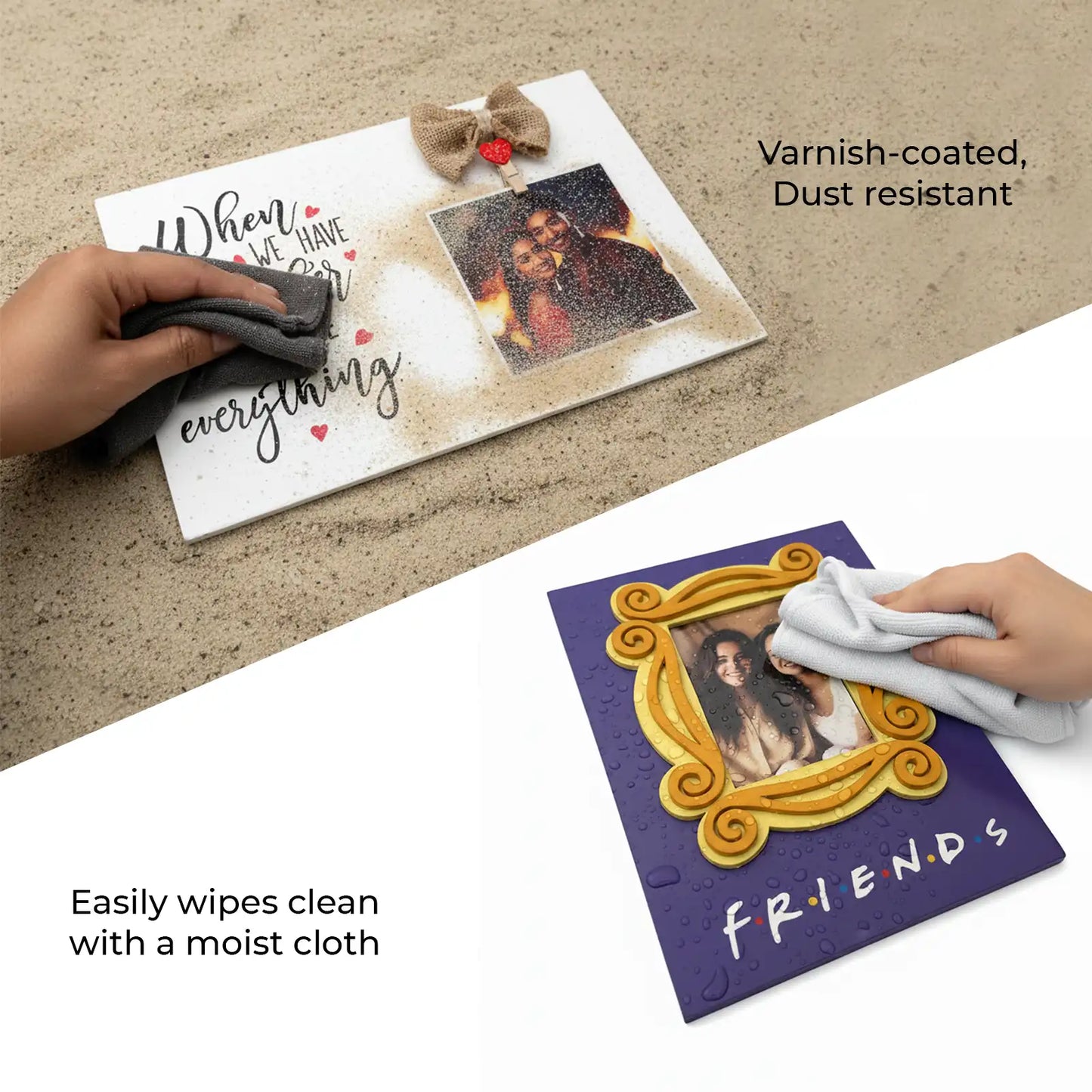 This Is Us Hand-Painted Wooden Photo Holder - Black