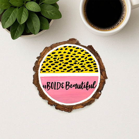 Bold & Beautiful Hand-Painted Wooden Coaster
