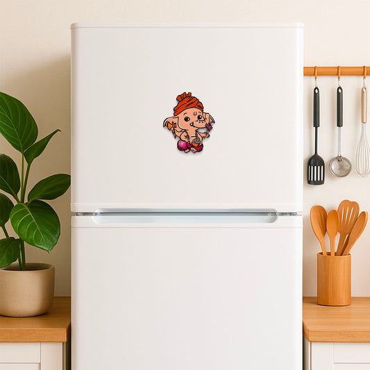 Little Ganesha Hand-Painted Wooden Fridge Magnet