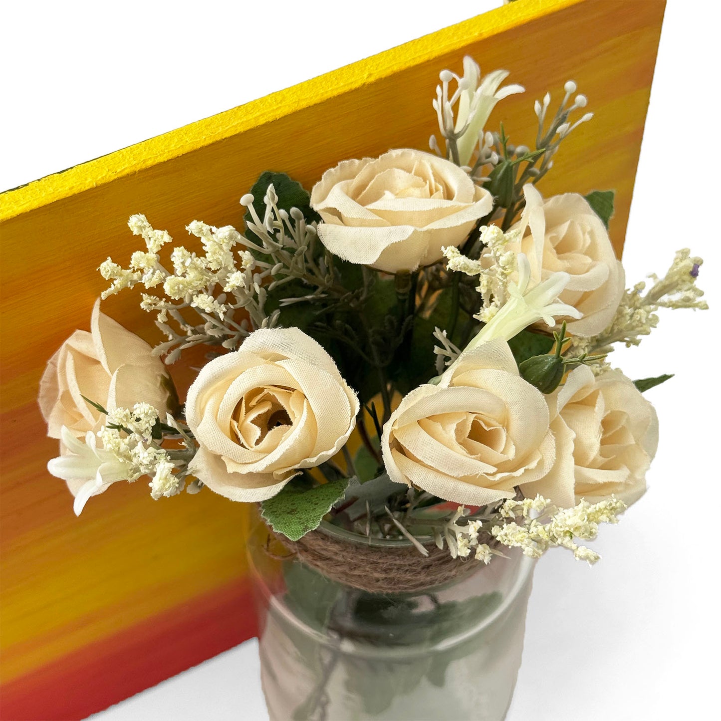 Every Family Has A Story Welcome To Ours Hand-Painted Wooden Name Plate With Jar For Home - Jar Board & One Plank