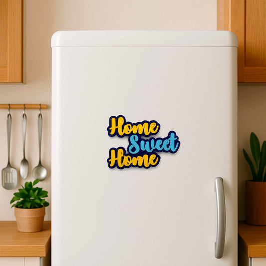 Home Sweet Home Hand-Painted Wooden Double Layered Fridge Magnet