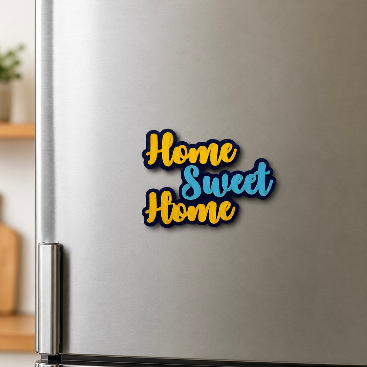 Double Layered Text Fridge Magnets