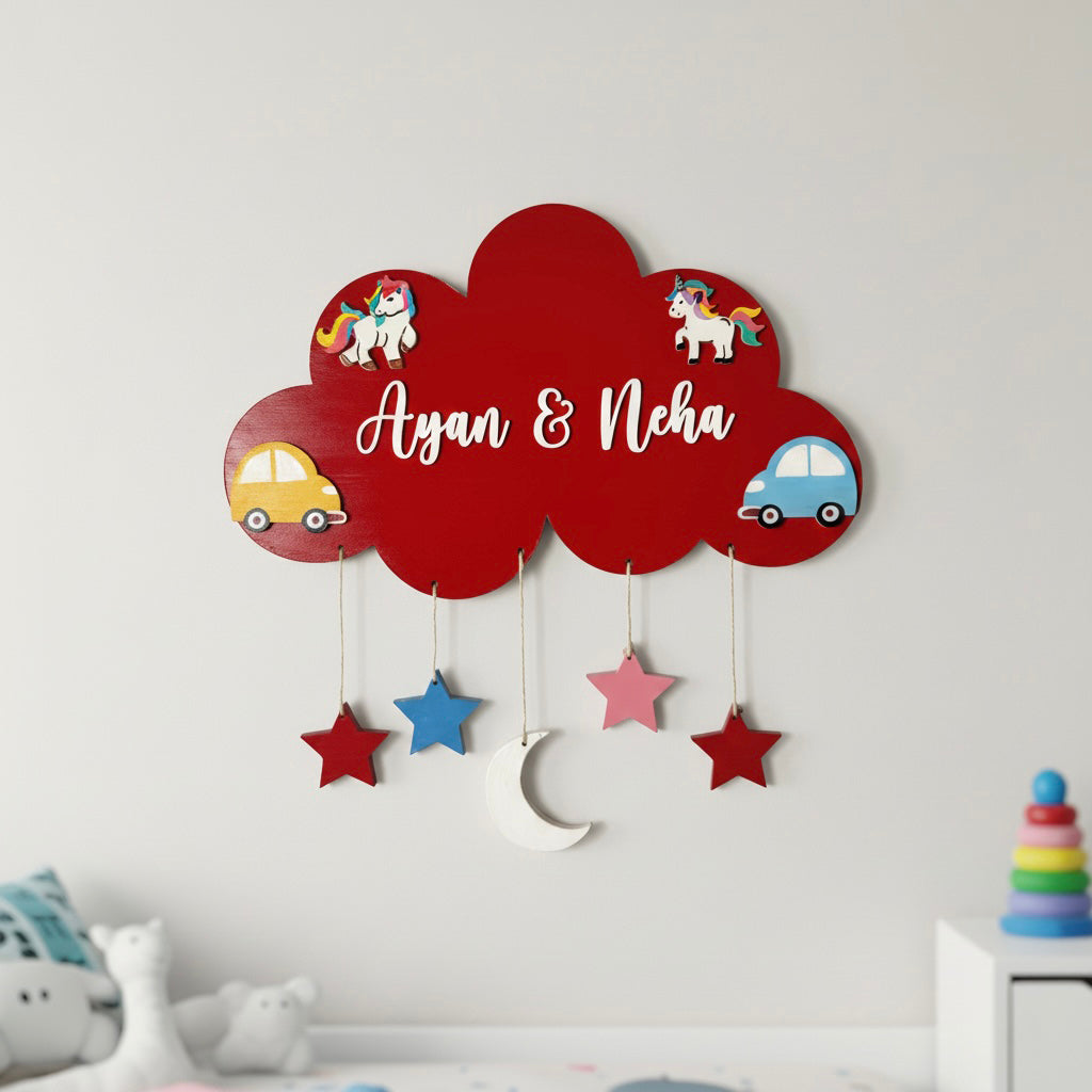 Cloud Kids Name Plates