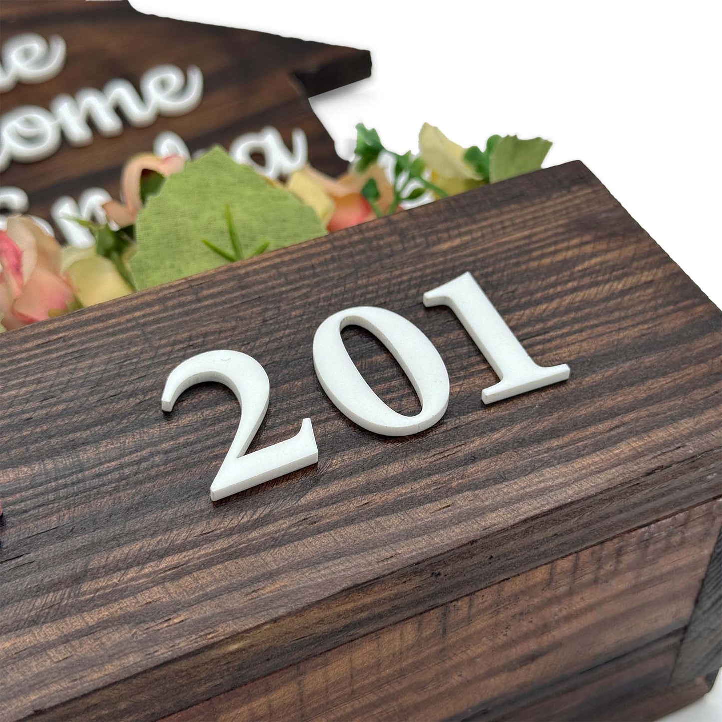 Hut-Shaped Hand-Painted Wooden Planter Name Plate For Home - Wooden Finish