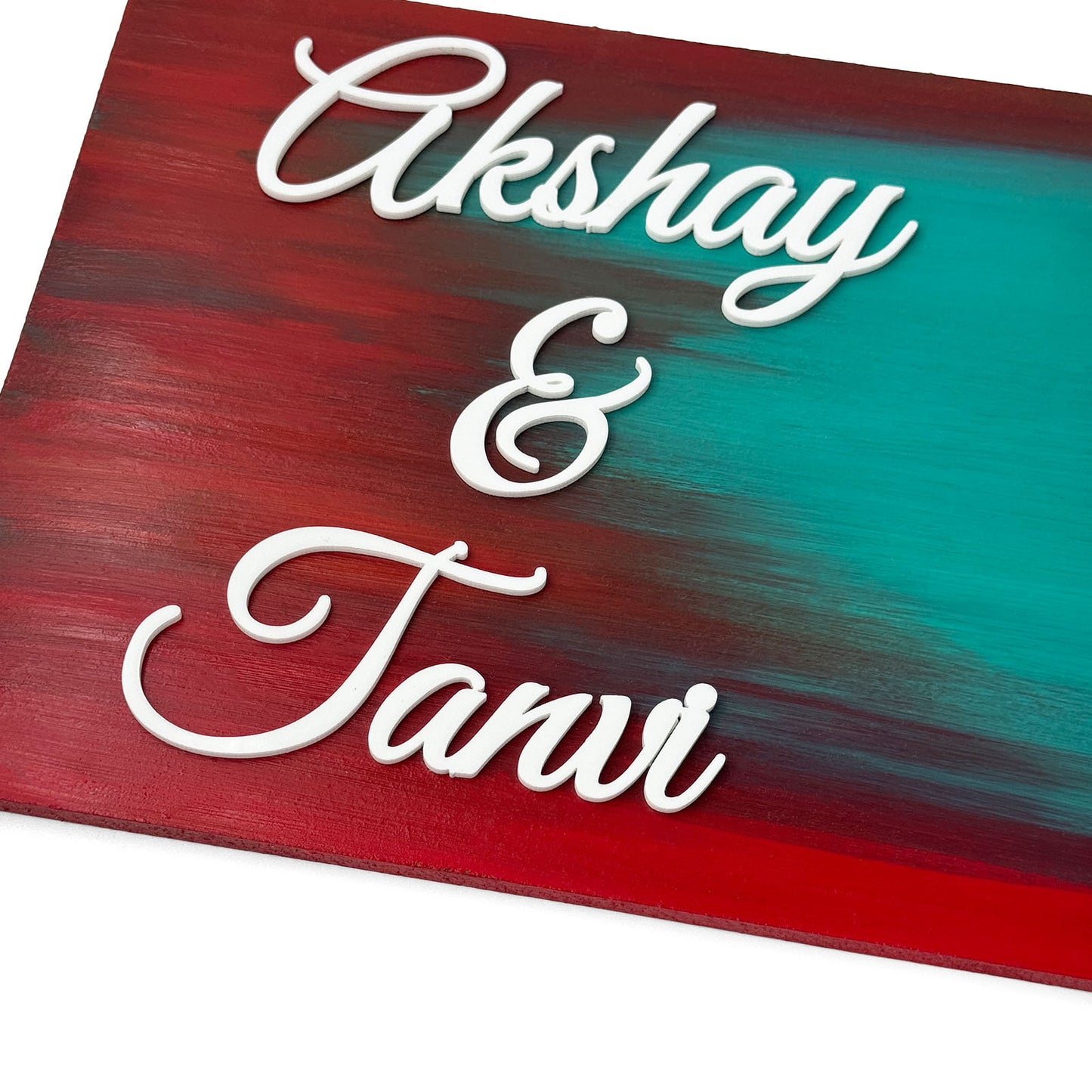 Hand-Painted Wooden Name Plate With Jar For Home - Only Jar Board