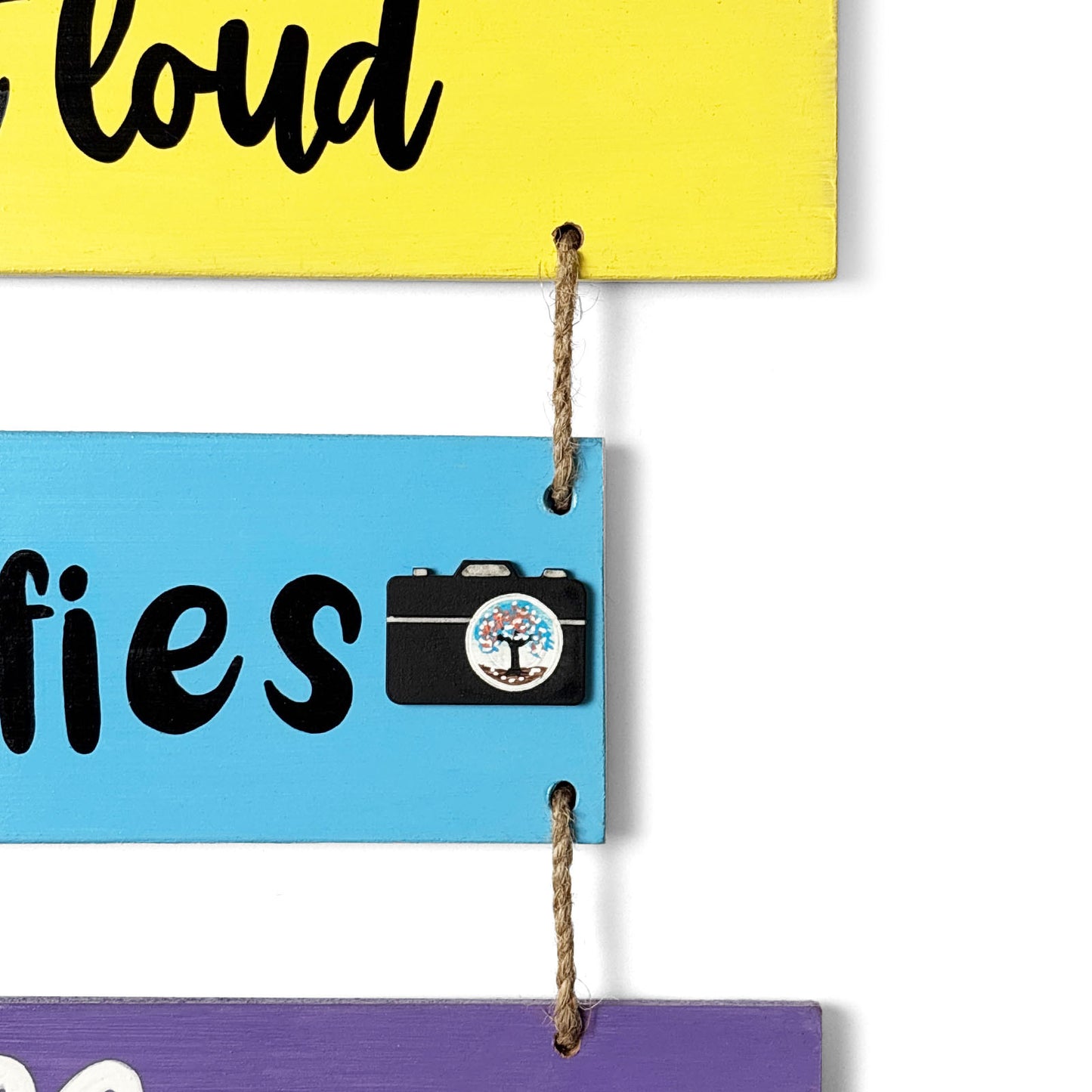 In This Room We Hand-Painted Wooden Plank Wall Hanging