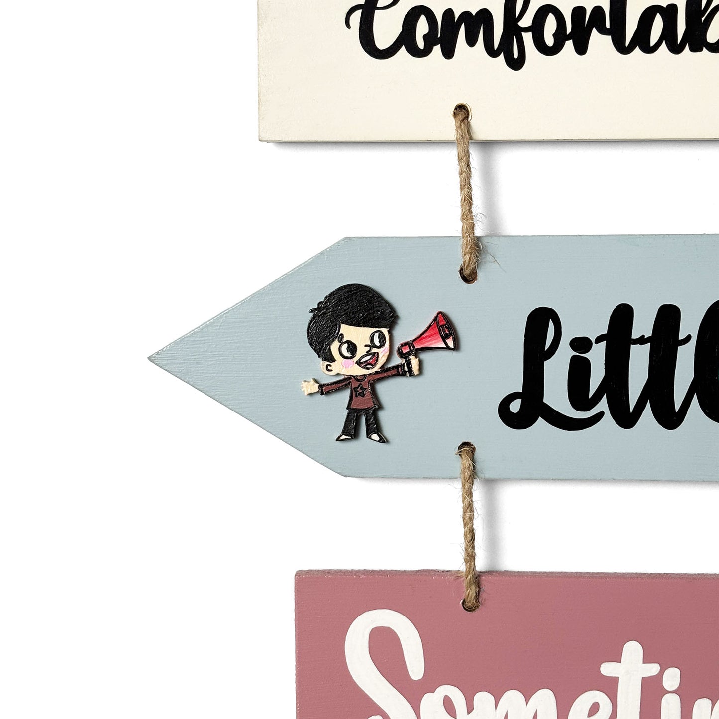 Welcome To Our Home Hand-Painted Wooden Arrow Plank Wall Hanging - Design 14