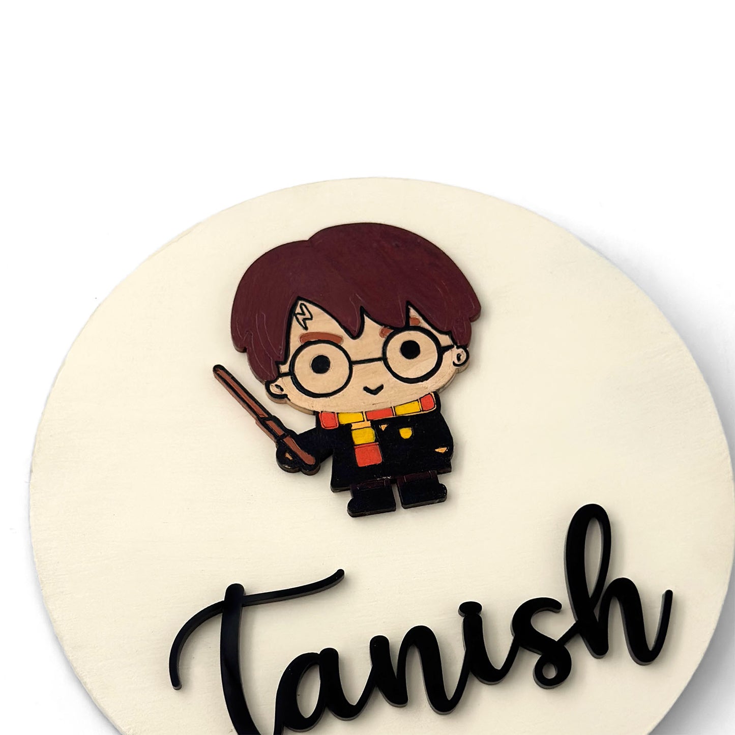 Harry Potter Themed Hand-Painted Wooden Name Plate For Kids