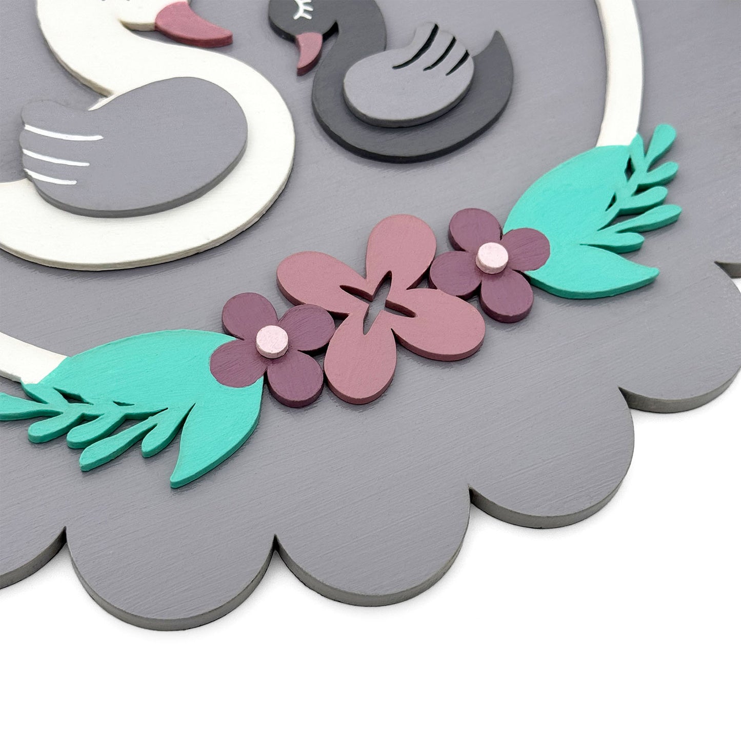 Duck Themed Hand-Painted Wooden Kids Name Plate