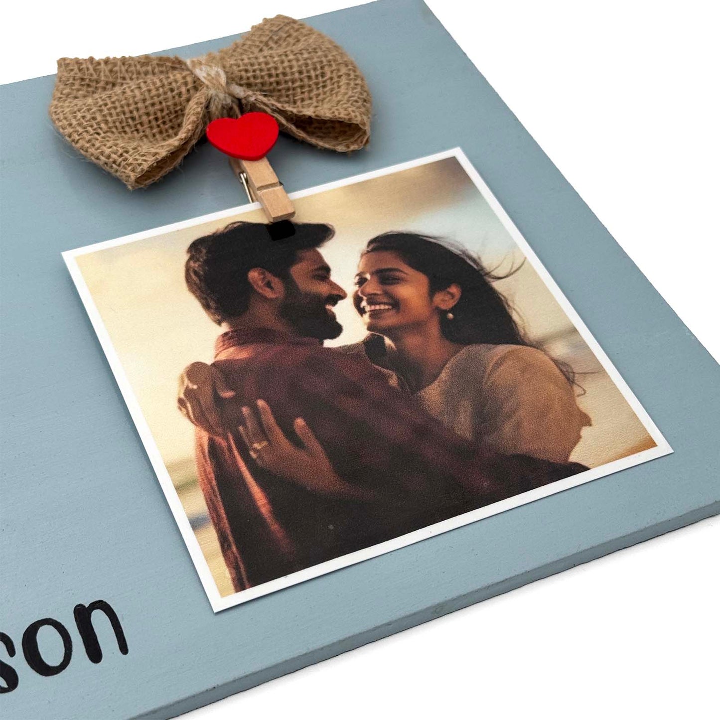 You're My Person Hand-Painted Wooden Photo Holder - Light Grey