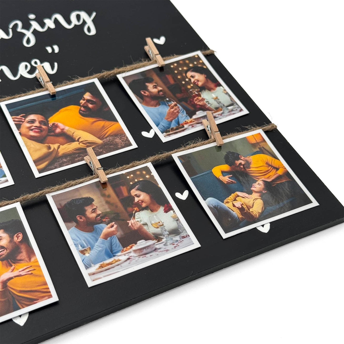 This Is Us To An Amazing Partner Hand-Painted Wooden Photo Holder - Black