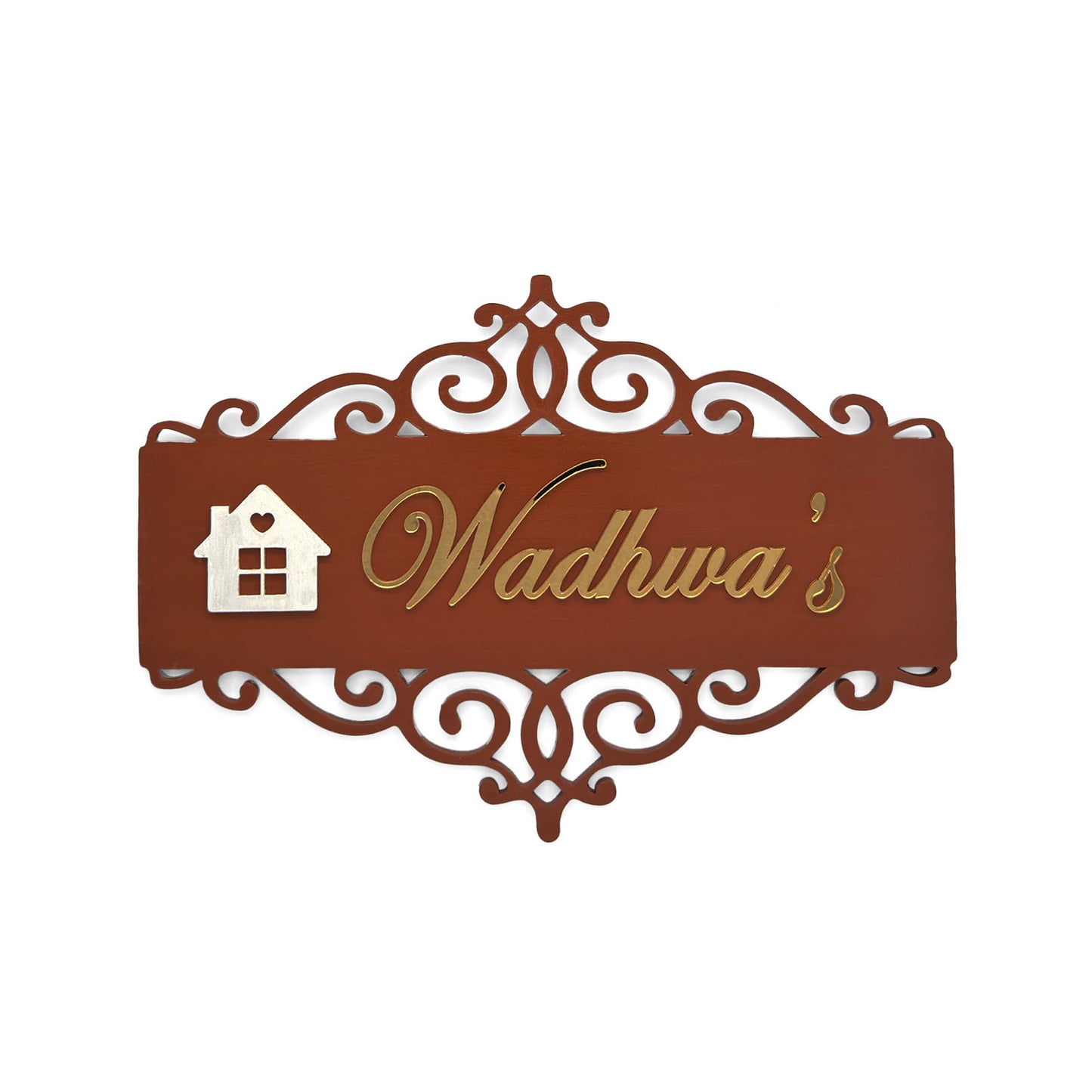 House Sign Hand-Painted Wooden Name Plate For Home