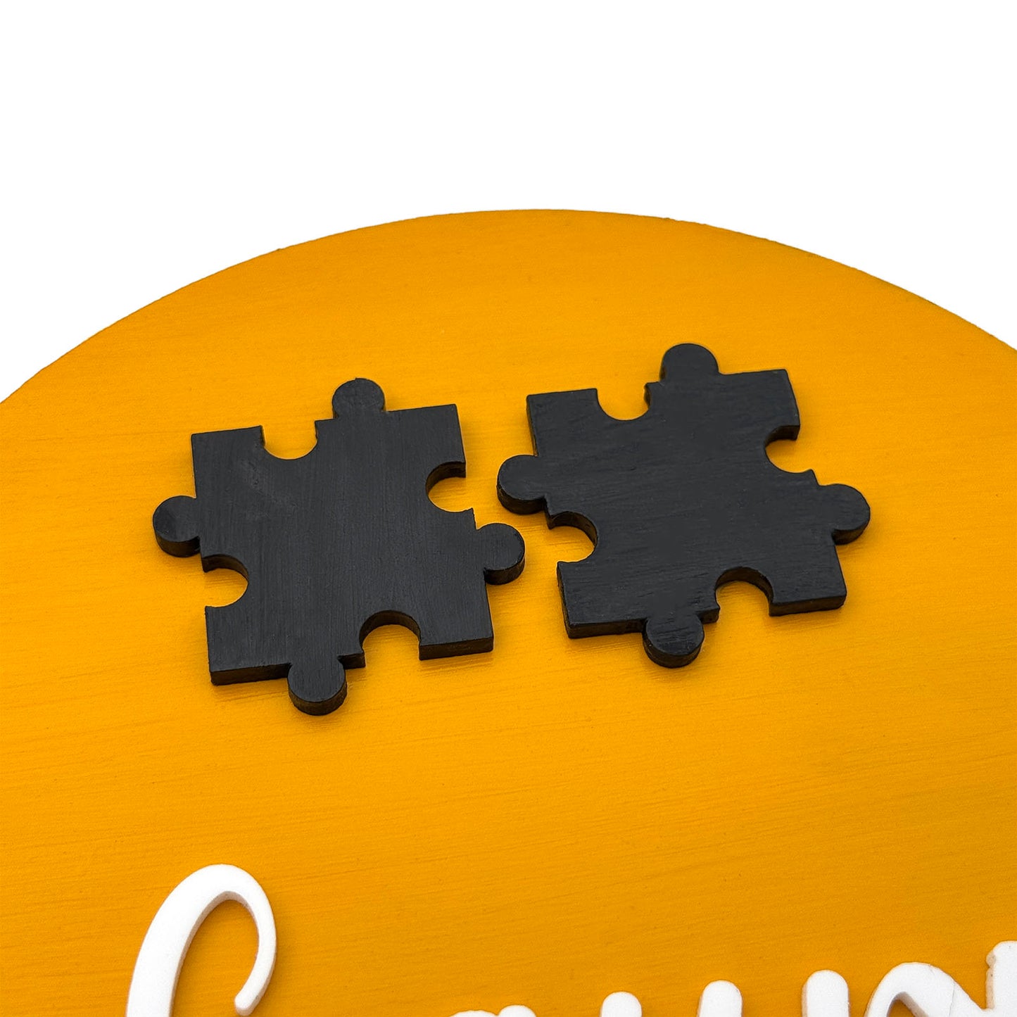 Puzzle  Themed Hand-Painted Wooden Mini Kids Name Plate