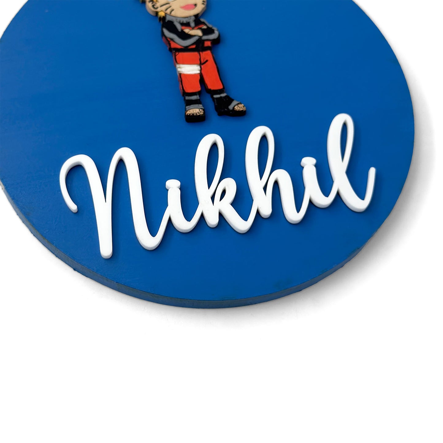 Naruto Themed Hand-Painted Wooden Name Plate For Kids