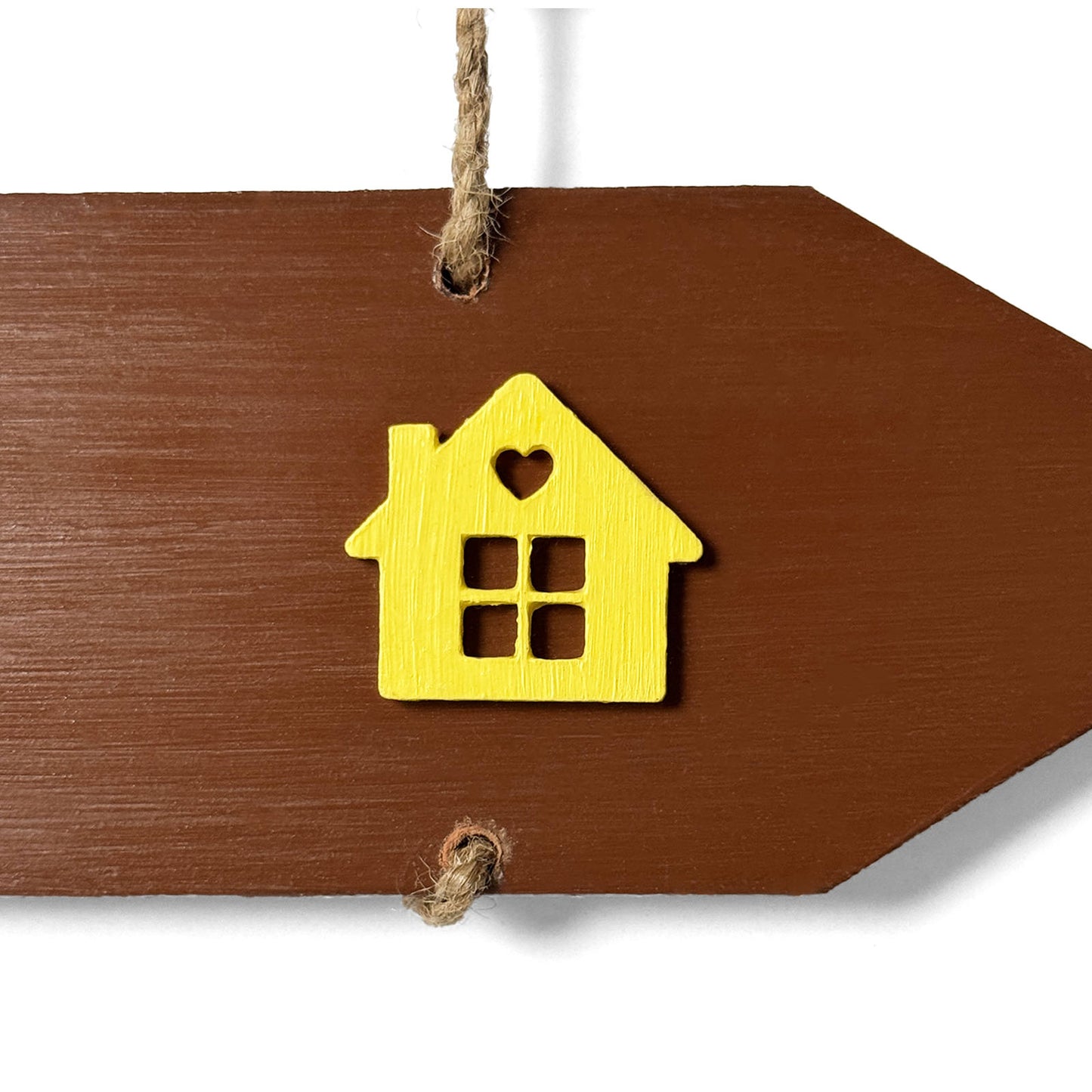 Welcome To Hand-Painted Wooden Arrow Plank Name Plate For Home