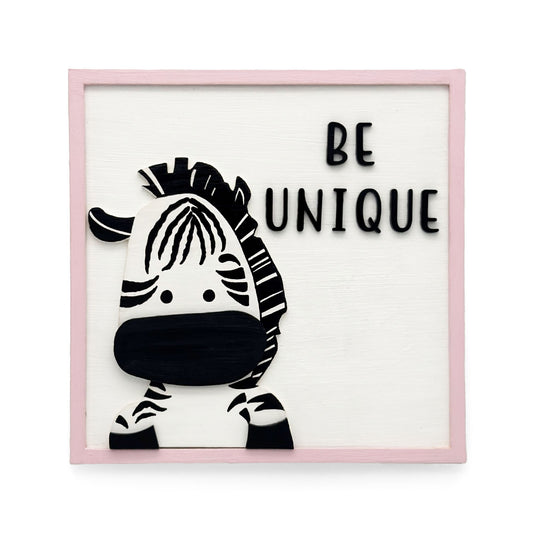 Be Unique Hand-Painted Wooden Kids Wall Frame