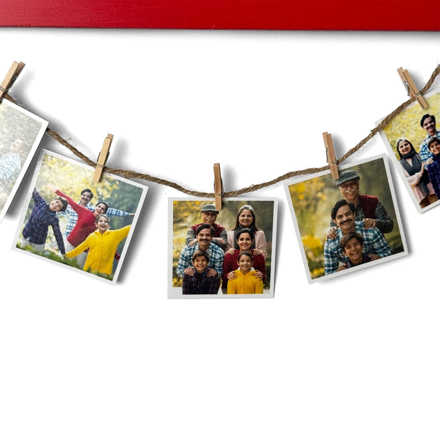 Personalised Hand-Painted Wooden Double Plank Photo Holder