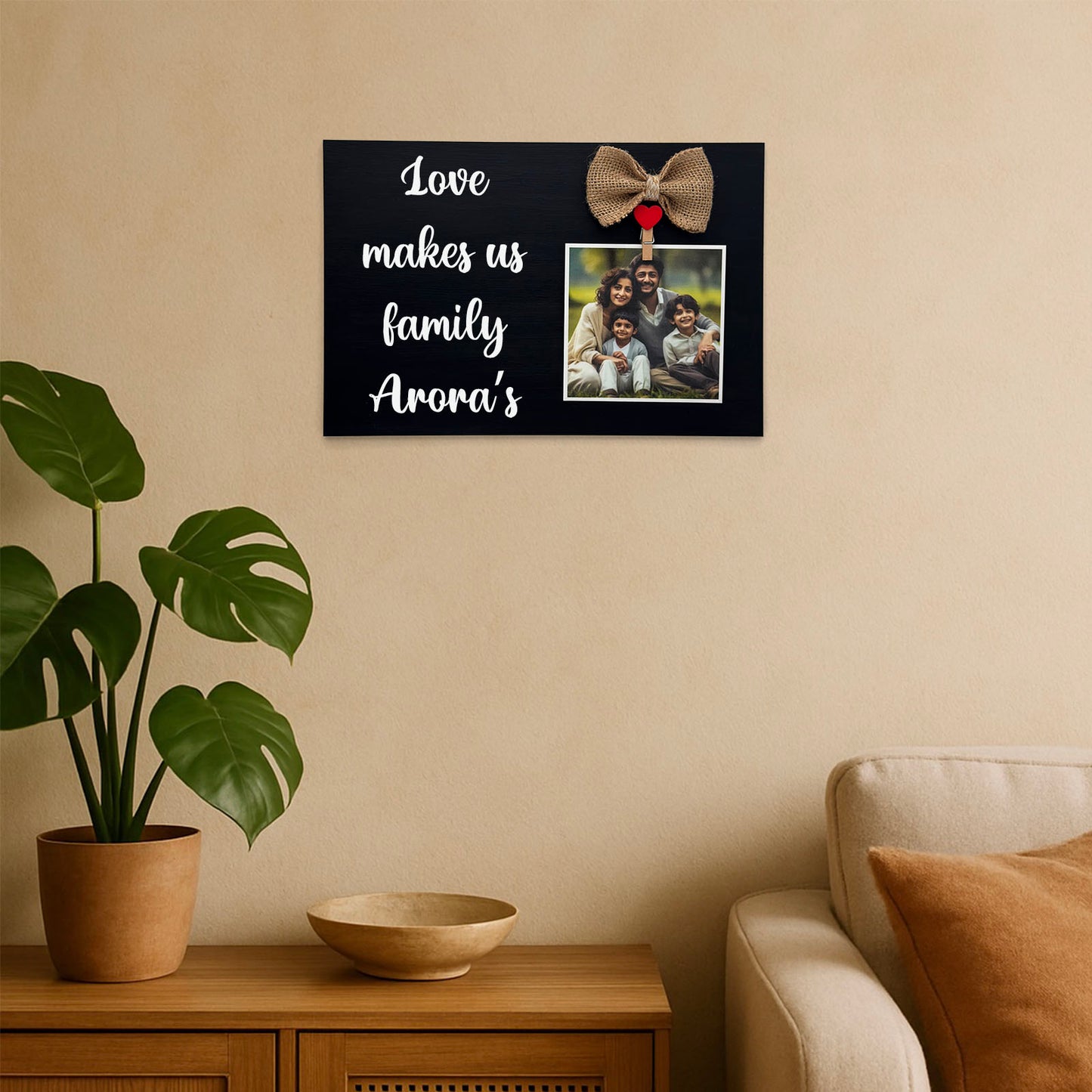 Personalised Hand-Painted Rectangular Wooden Photo Holder