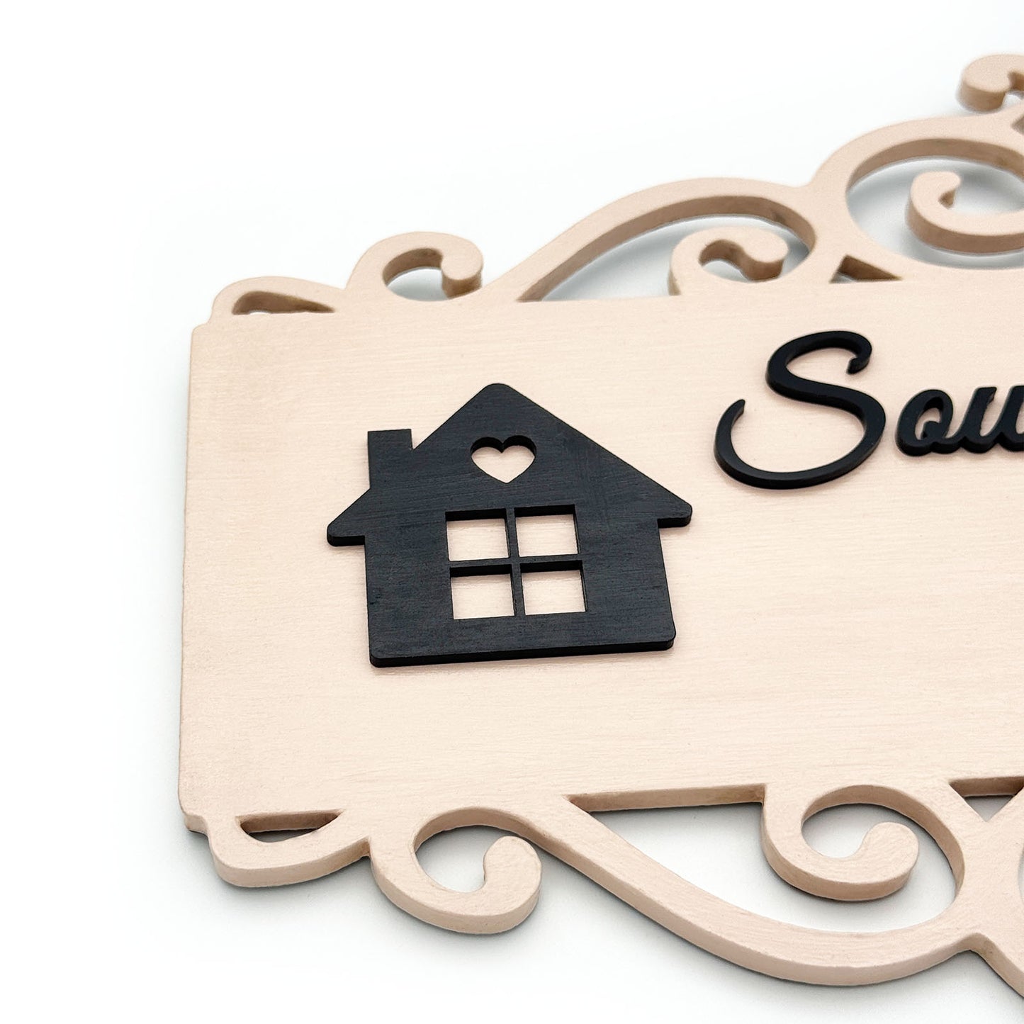 House Sign Hand-Painted Wooden Name Plate For Home