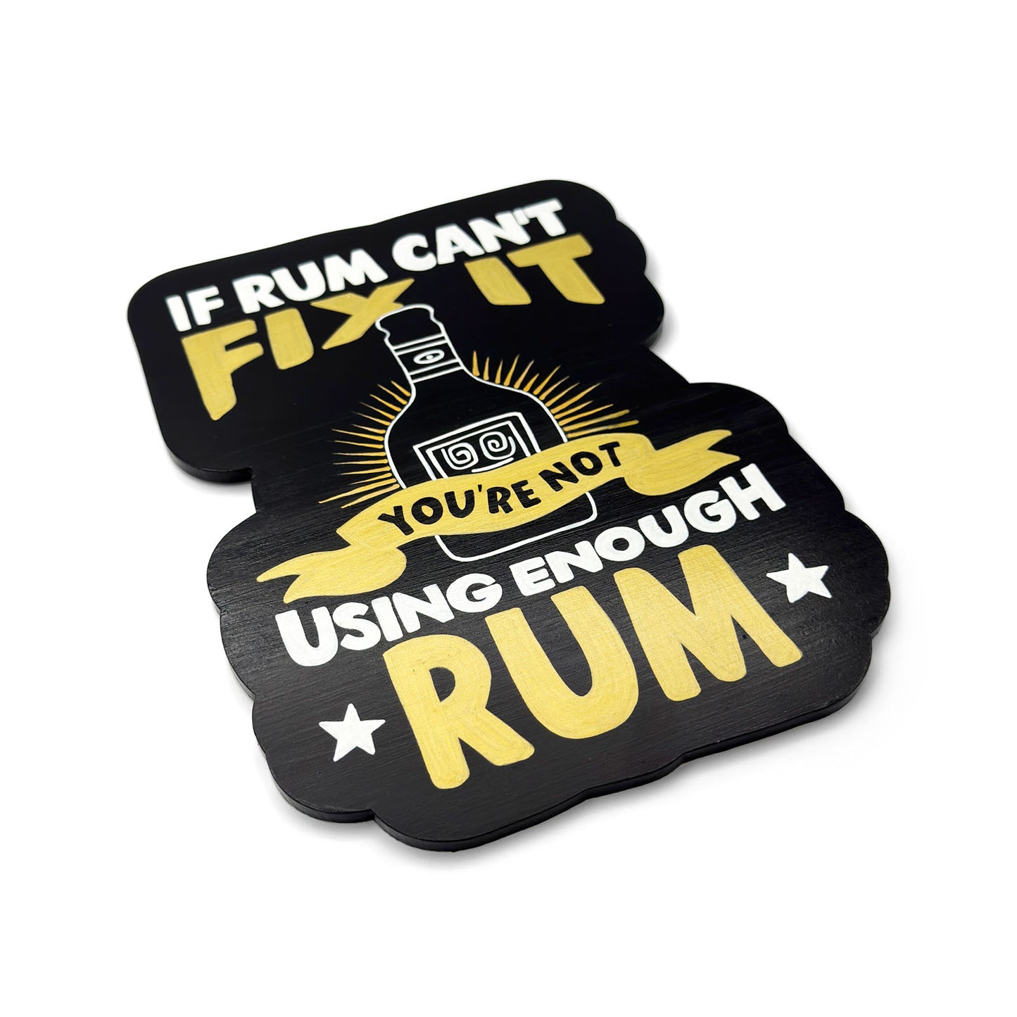 You're Not Using Enough Rum Hand-Painted Wooden Bar Room Hanging