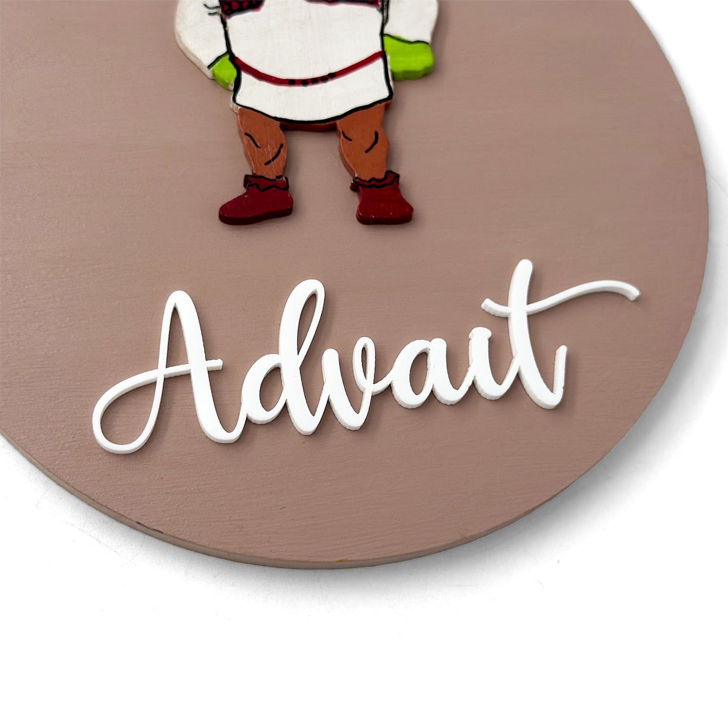 Shrek Themed Hand-Painted Wooden Name Plate For Kids