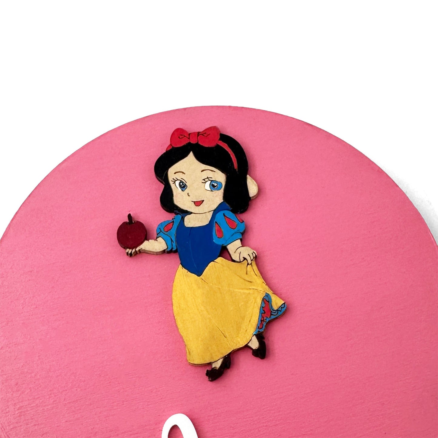 Disney Princess Snow White Themed Hand-Painted Wooden Name Plate For Kids