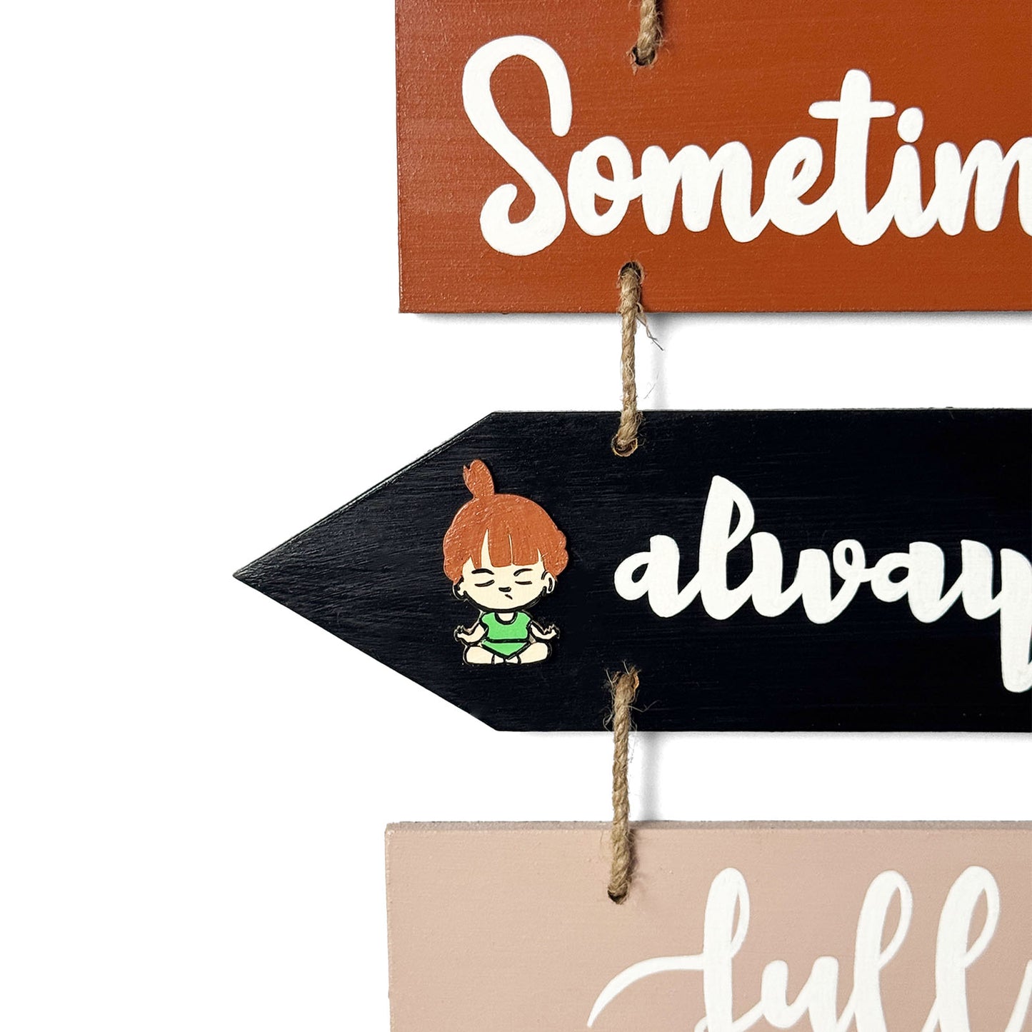 Welcome To Our Home Hand-Painted Wooden Arrow Plank Wall Hanging - Design 7