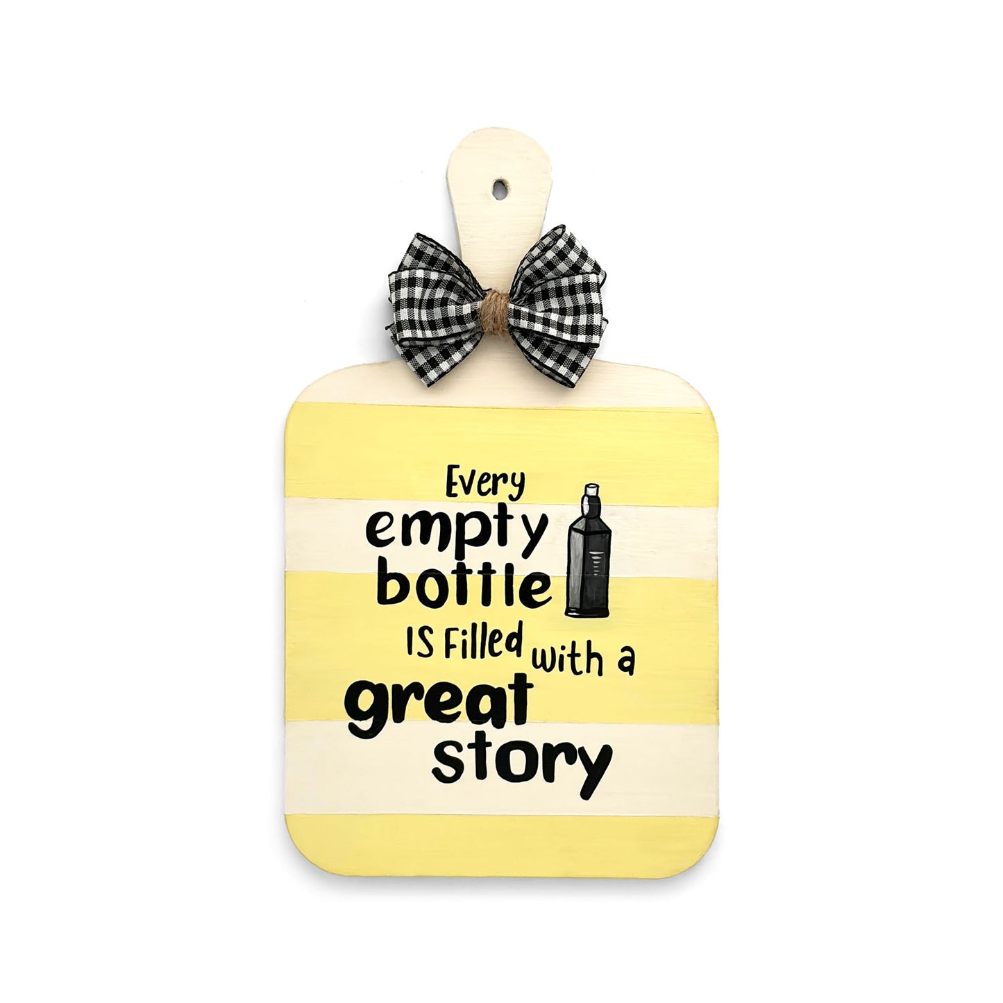 Great Story Hand-Painted Wooden Bar Room Hanging