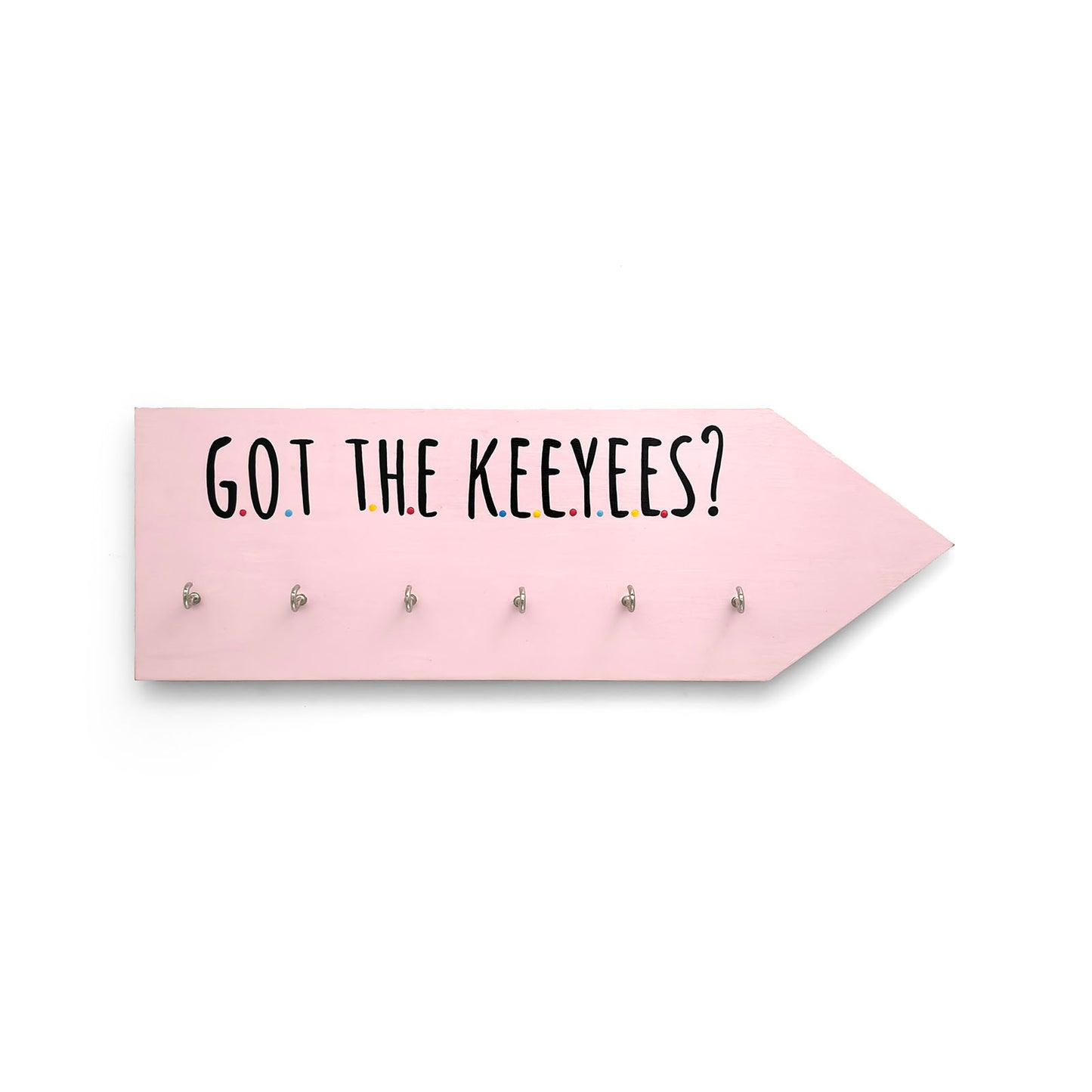 Hand-Painted Wooden Atrow Key Holder- Got The Keeyees?
