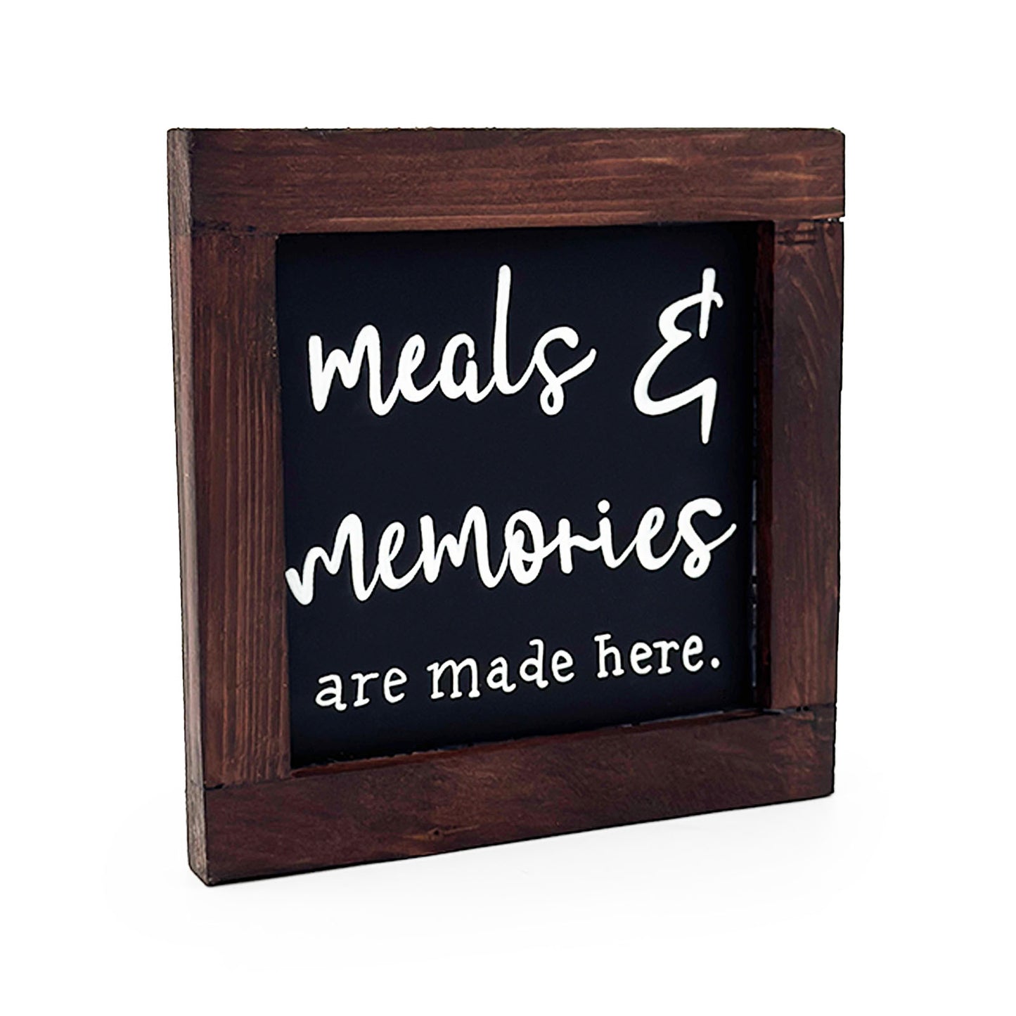 Meals And Memories Are Made Here Hand-Painted Wooden Kitchen Wall Frame