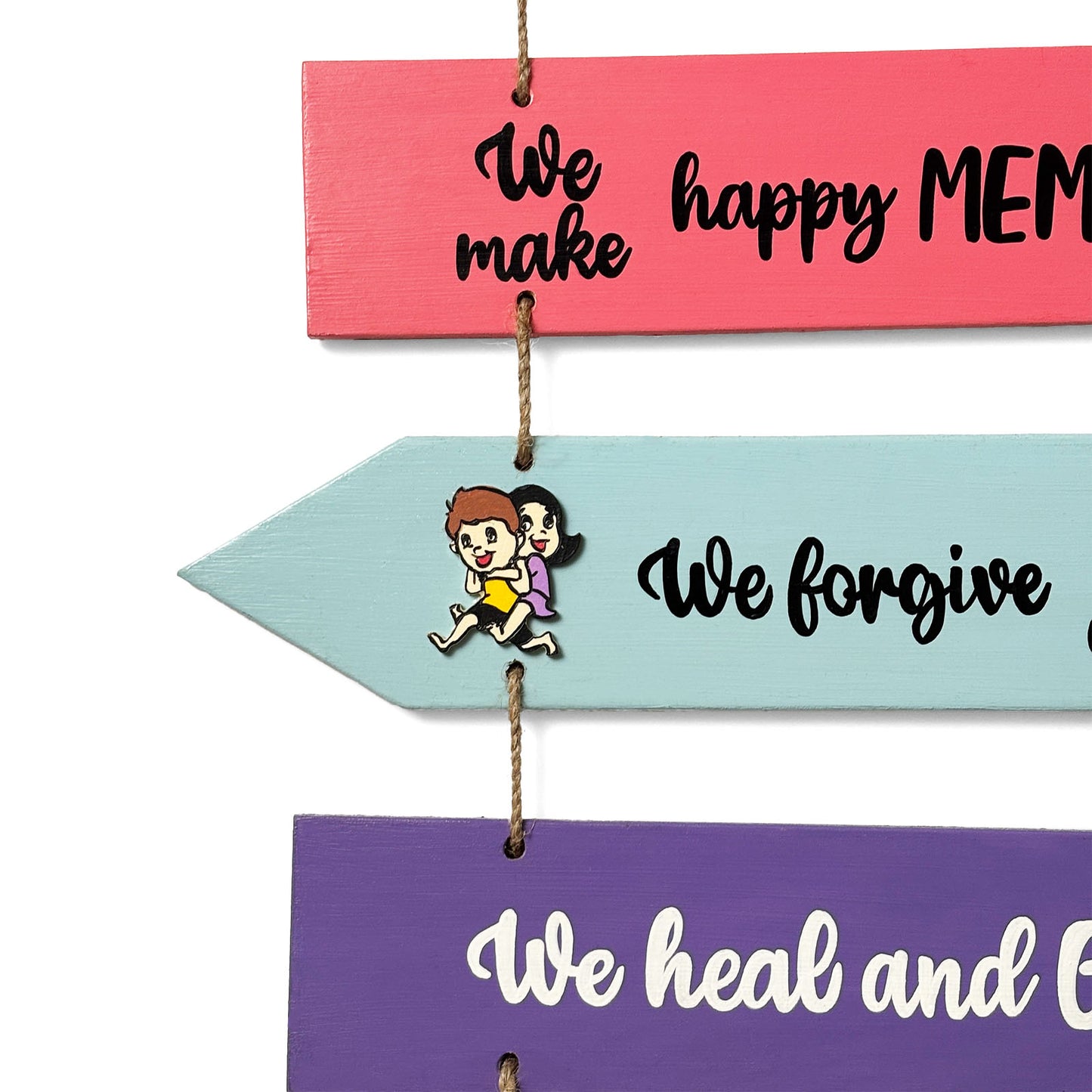 In Our Sweet Home Hand-Painted Wooden Arrow Plank Wall Hanging