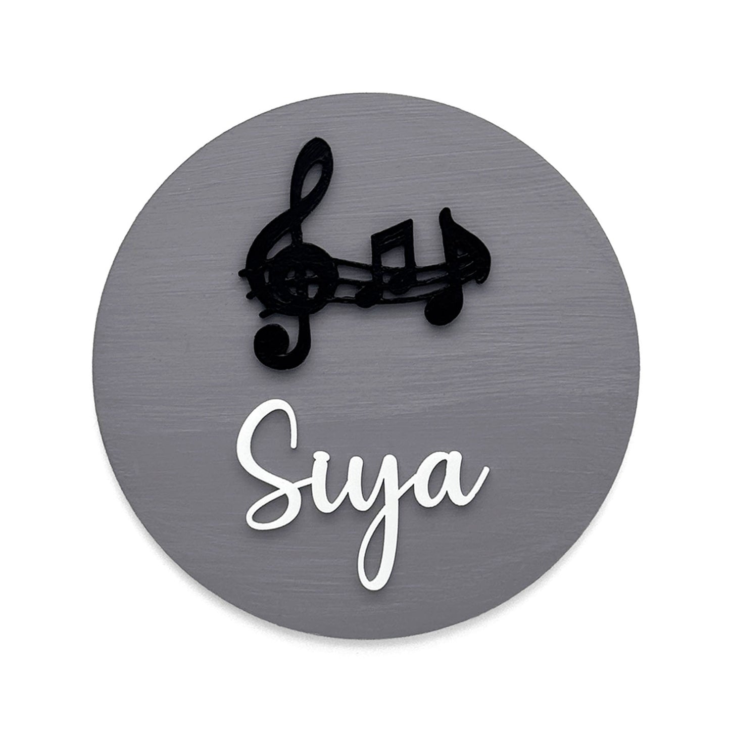 Music Themed Hand-Painted Wooden Mini Kids Name Plate