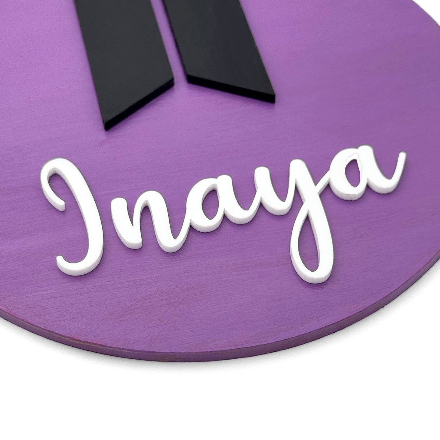 BTS Themed Hand-Painted Wooden Mini Kids Name Plate