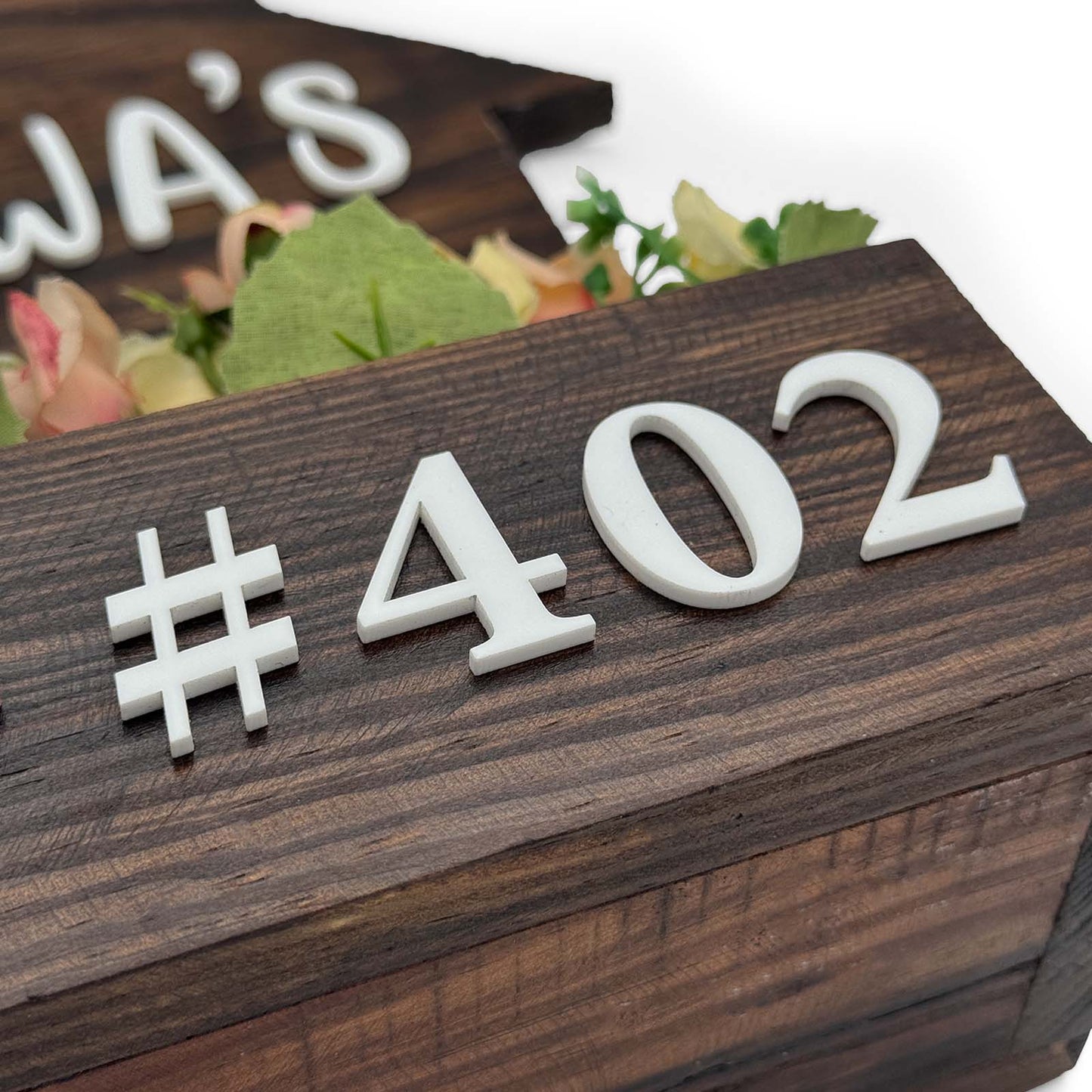 Hut-Shaped Hand-Painted Wooden Planter Name Plate For Home - Wooden Finish