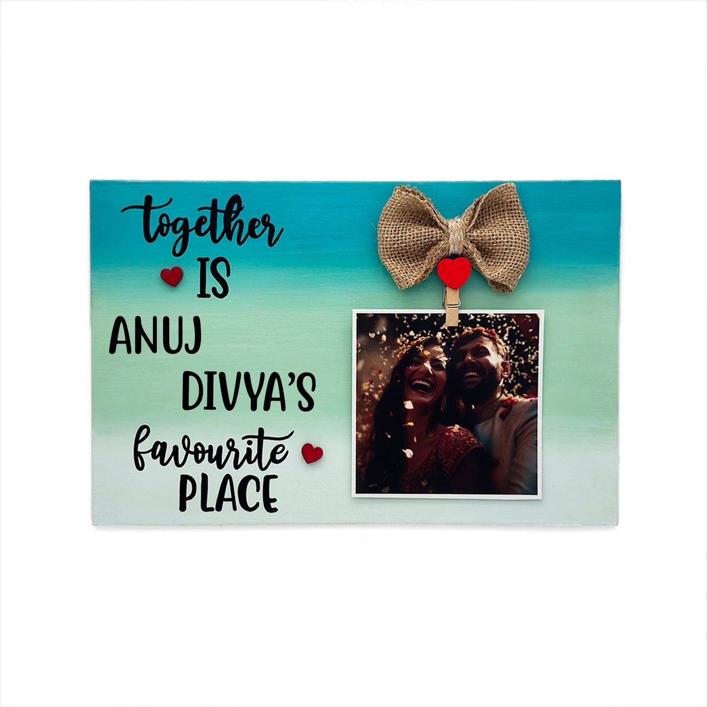 Favourite Place Personalised Hand-Painted Wooden Photo Holder