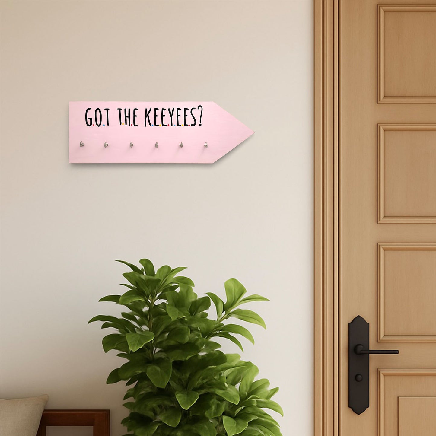 Hand-Painted Wooden Atrow Key Holder- Got The Keeyees?