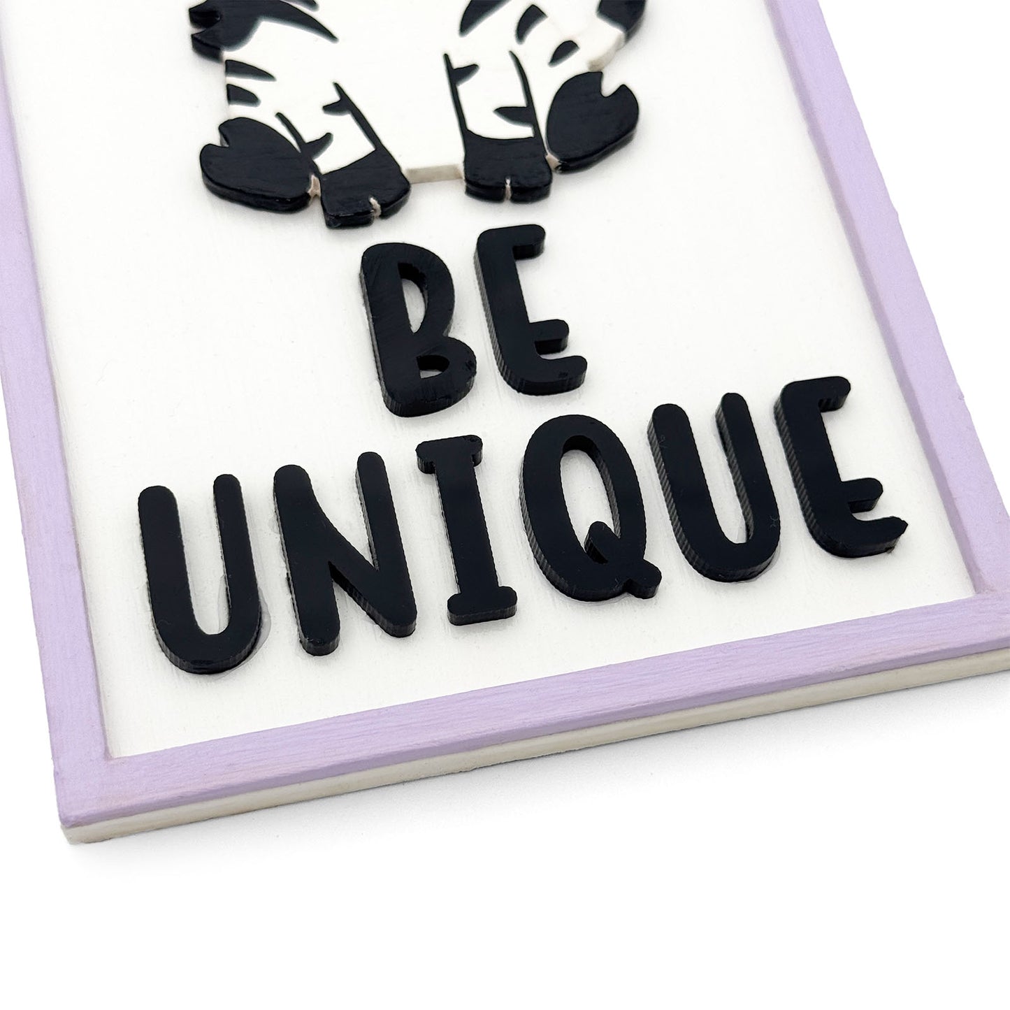 Be Unique Hand-Painted Wooden Kids Wall Frame - Light Purple