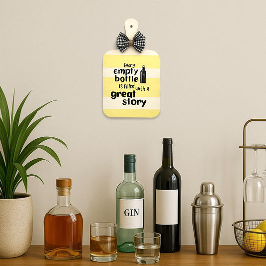 Great Story Hand-Painted Wooden Bar Room Hanging