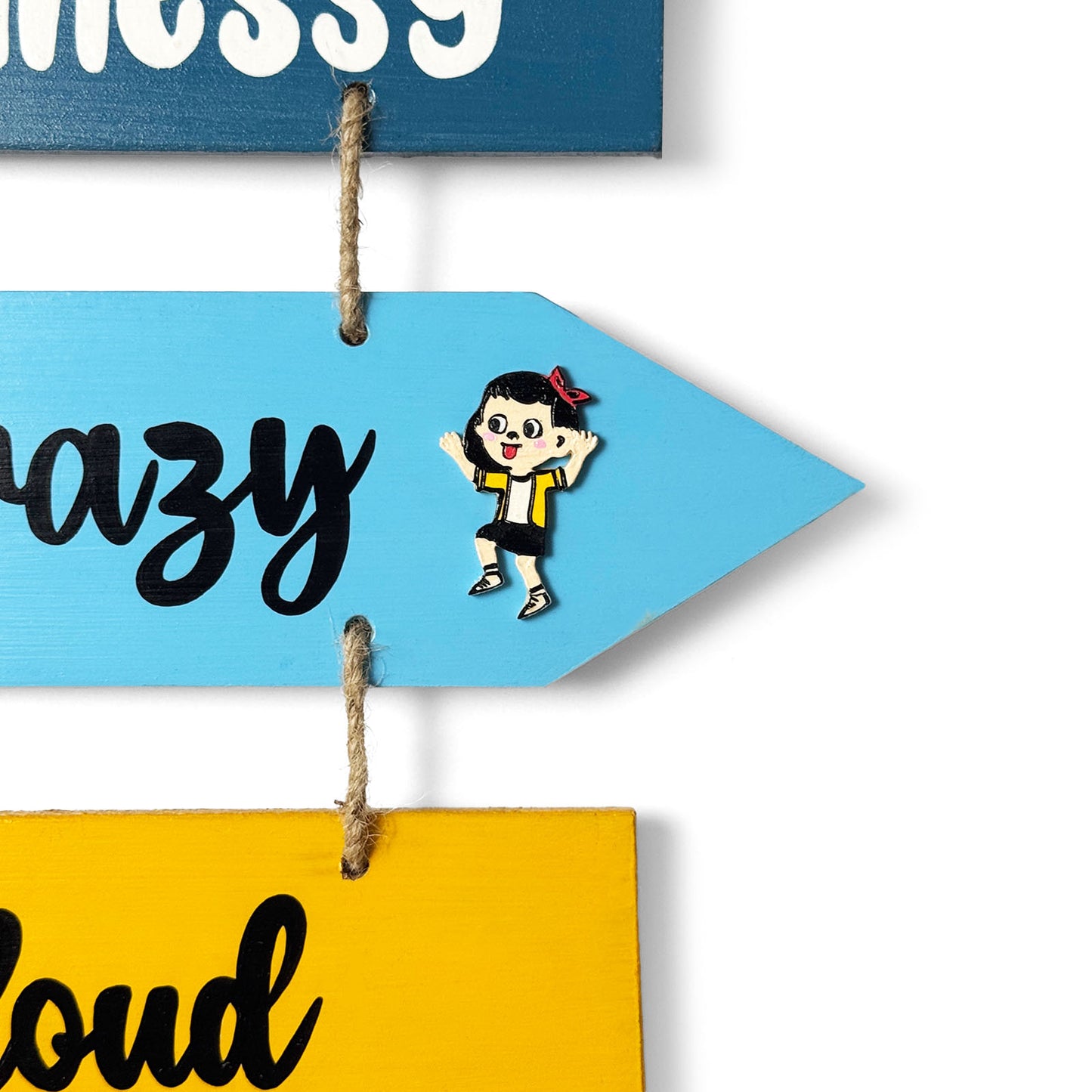 Welcome To Our Home Hand-Painted Wooden Arrow Plank Wall Hanging - Design 8