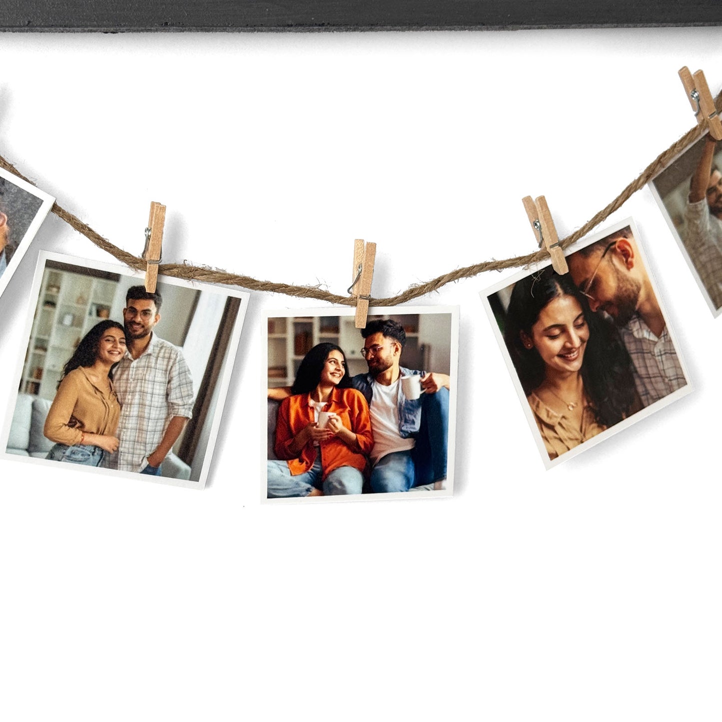Together Is A Beautiful Place To Be Hand-Painted Wooden Photo Holder - Black & Grey