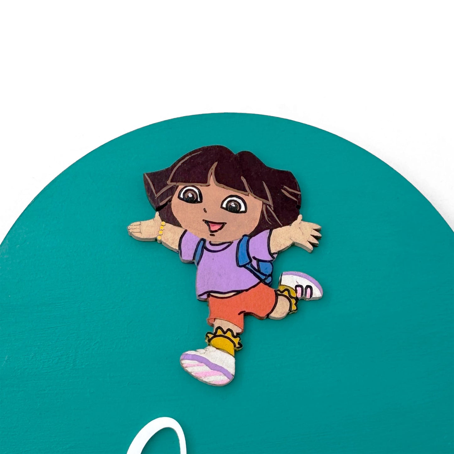 Dora The Explorer Themed Hand-Painted Wooden Name Plate For Kids