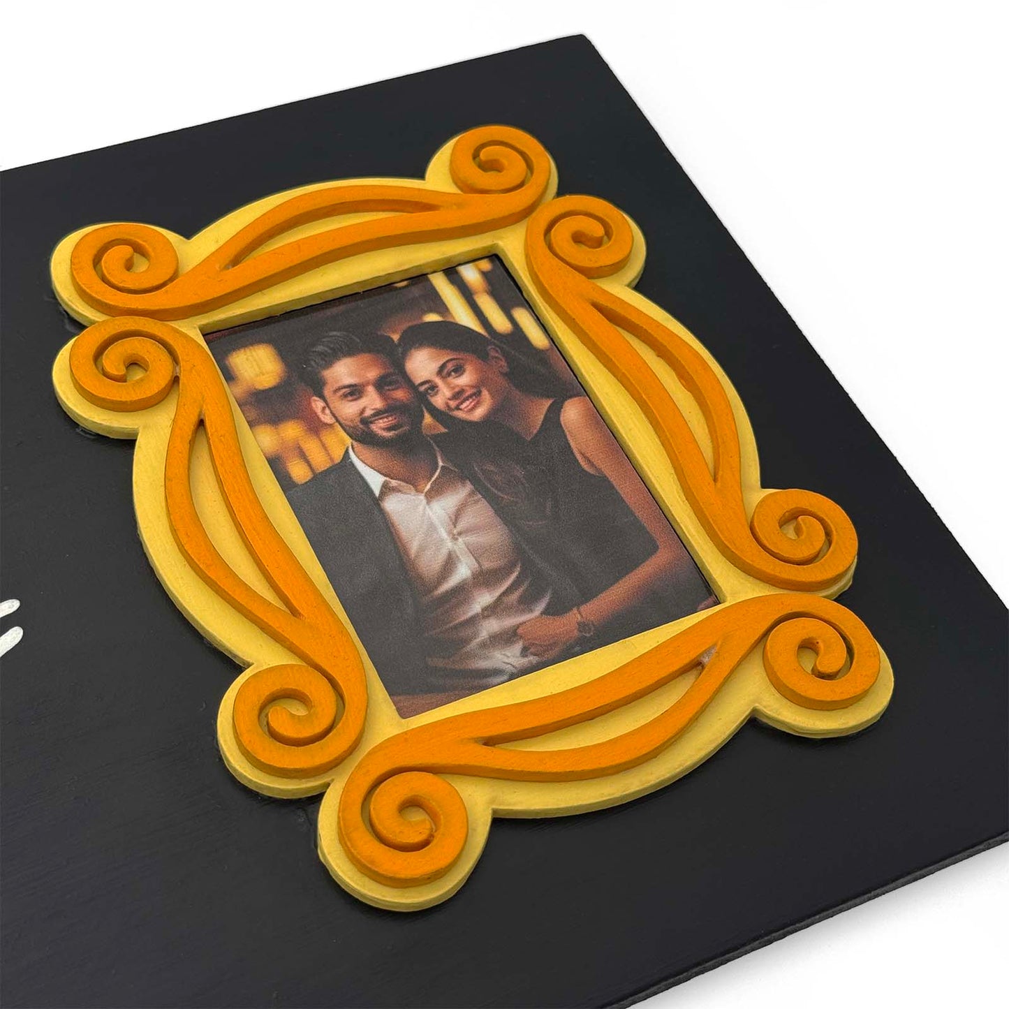 I'll Be There For You Hand-Painted Wooden Photo Holder With Frame