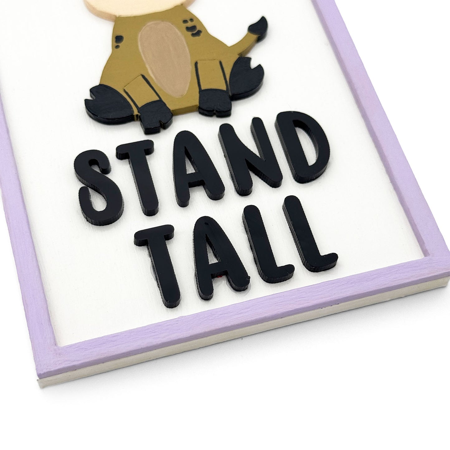 Stand Tall Hand-Painted Wooden Kids Wall Frame - Light Purple
