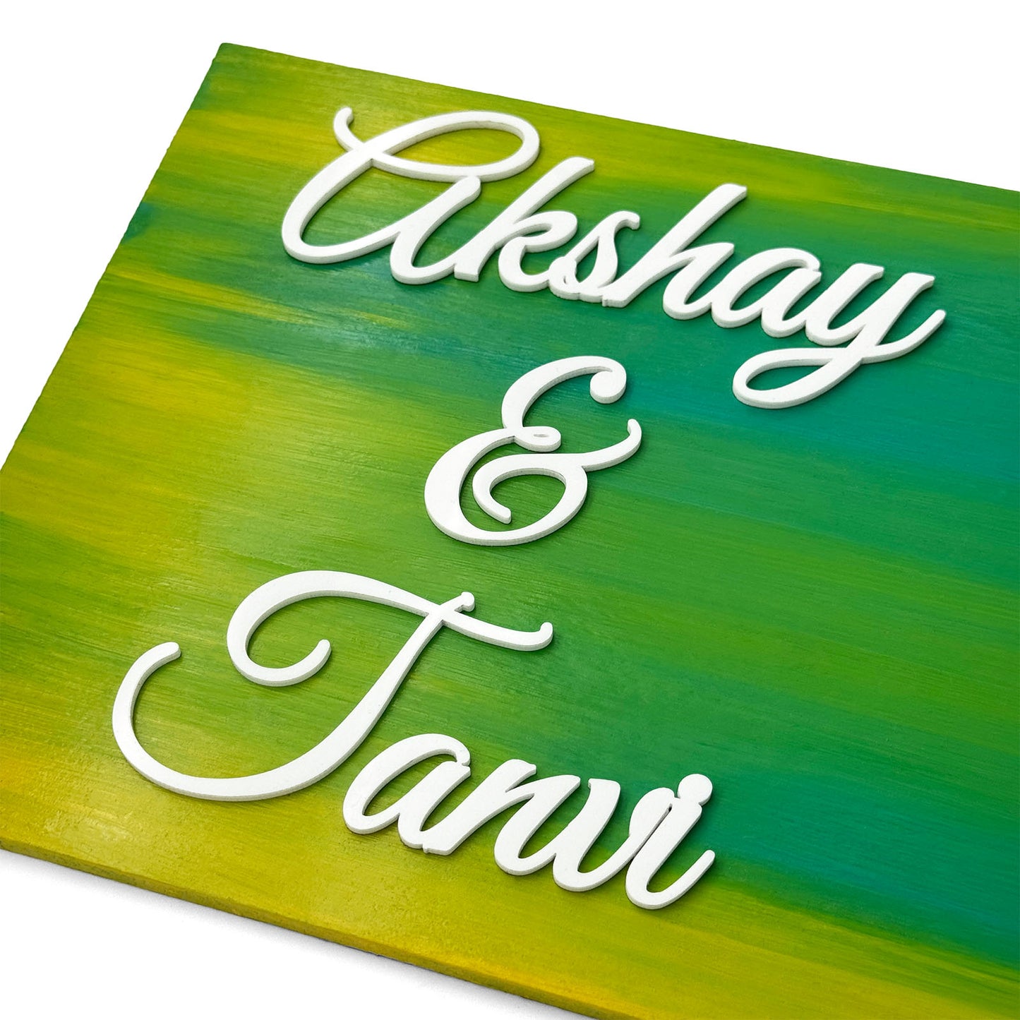 Hand-Painted Wooden Name Plate With Jar For Home - Only Jar Board