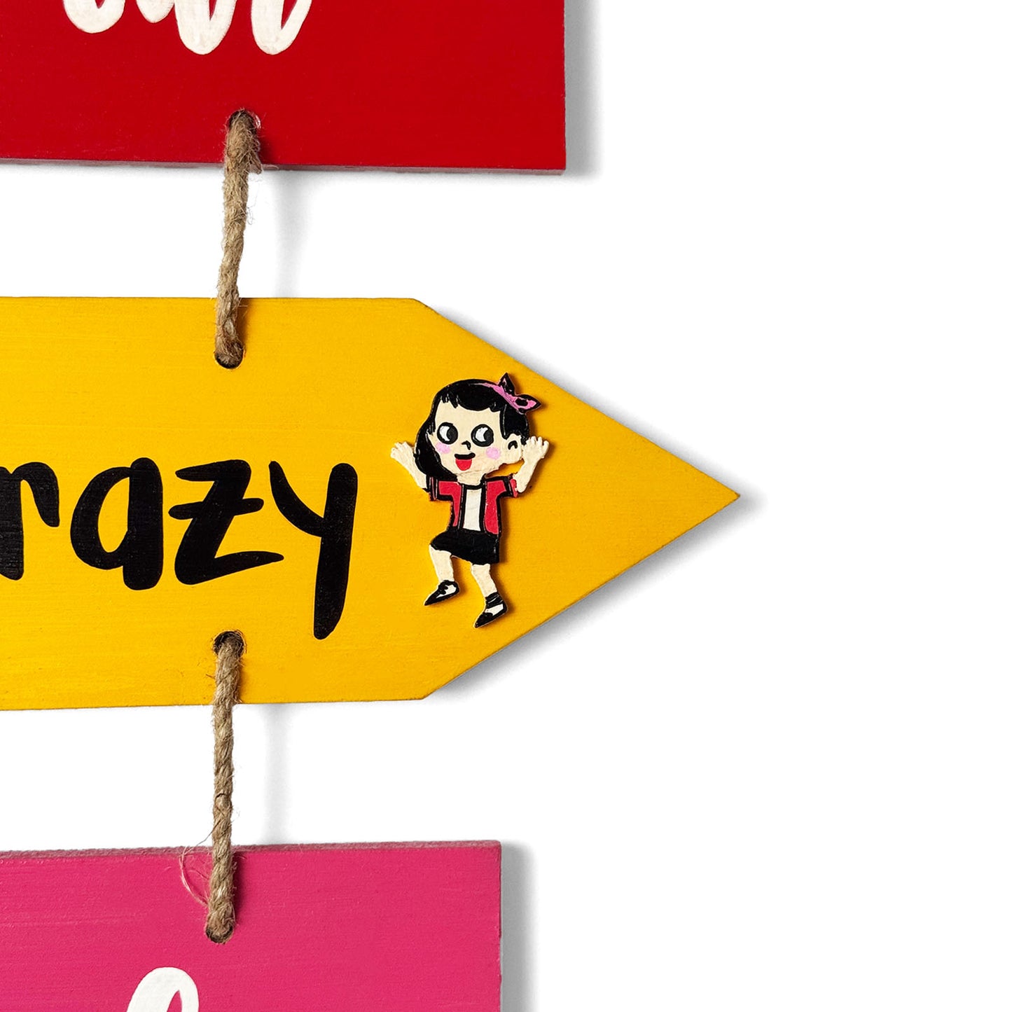 Welcome To Our Home Hand-Painted Wooden Arrow Plank Wall Hanging - Design 11