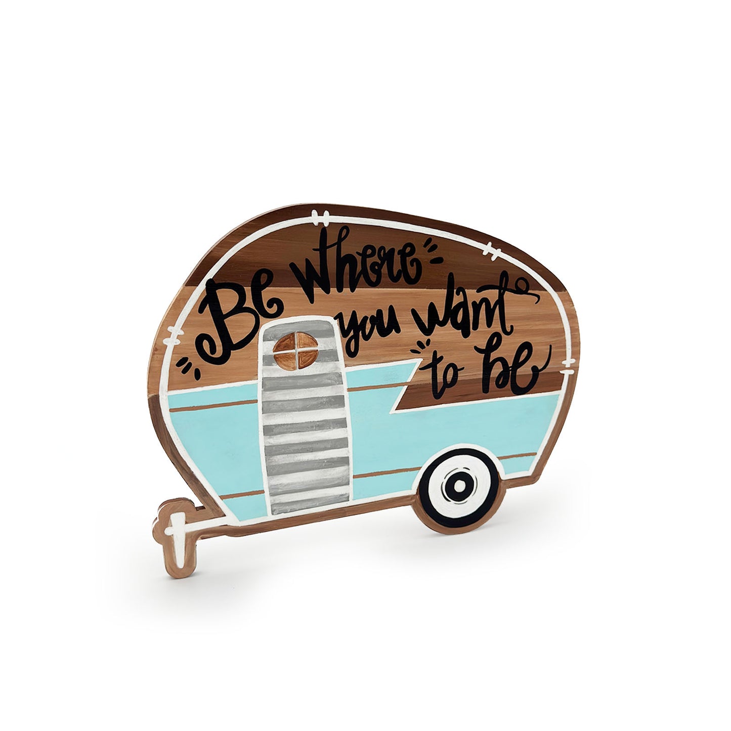 Be What You Want To Be Hand-Painted Wooden Wall Hanging