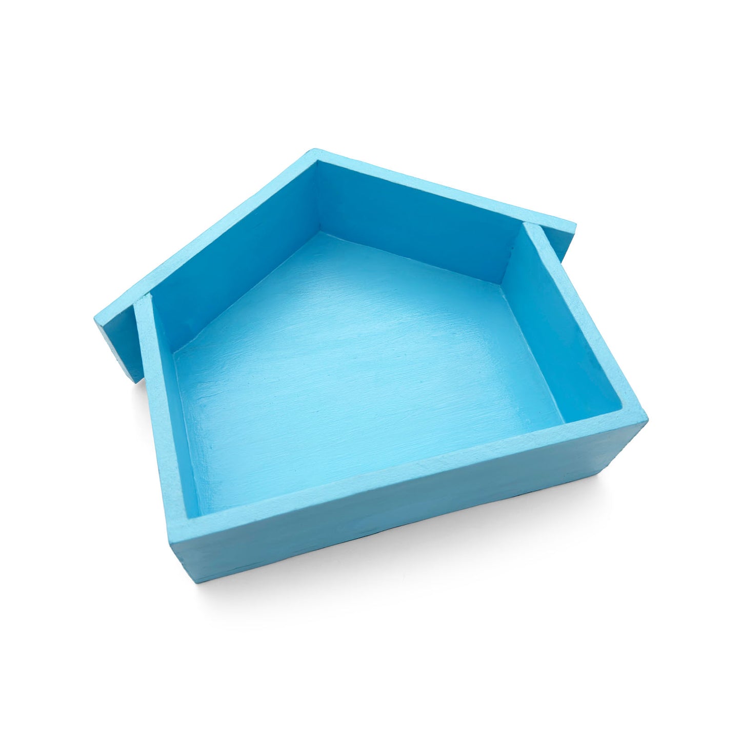 Hut Shaped Hand-Painted Wooden Wall Shelf Combo Of Five - Blue, Pink, Yellow, Teal, & Purple