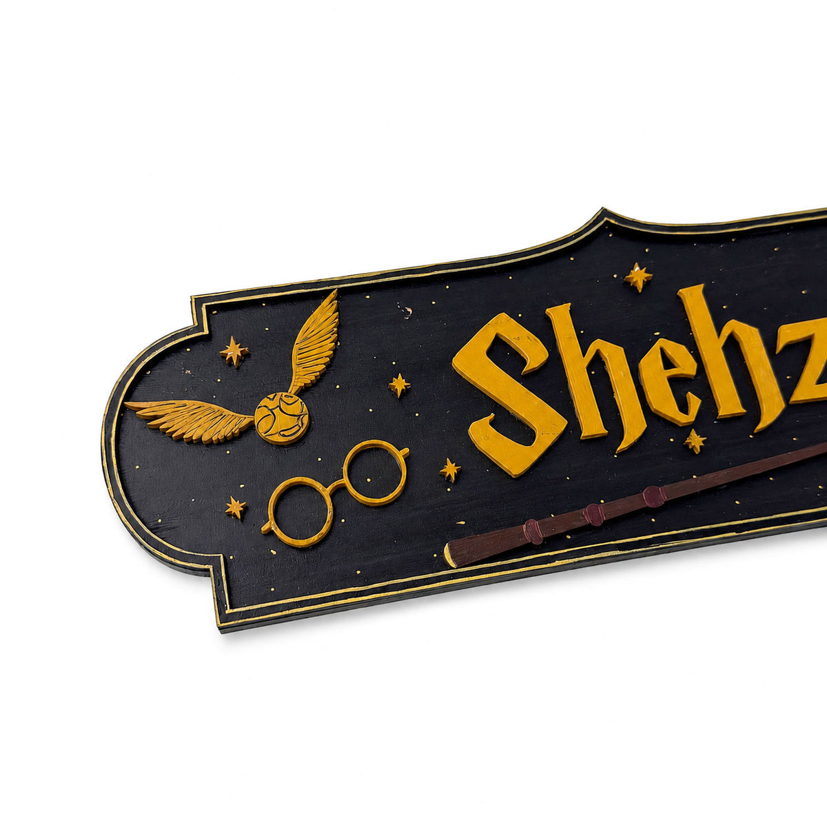 Harry Potter Themed Hand-Painted Wooden Kids Name Plate - Design 2